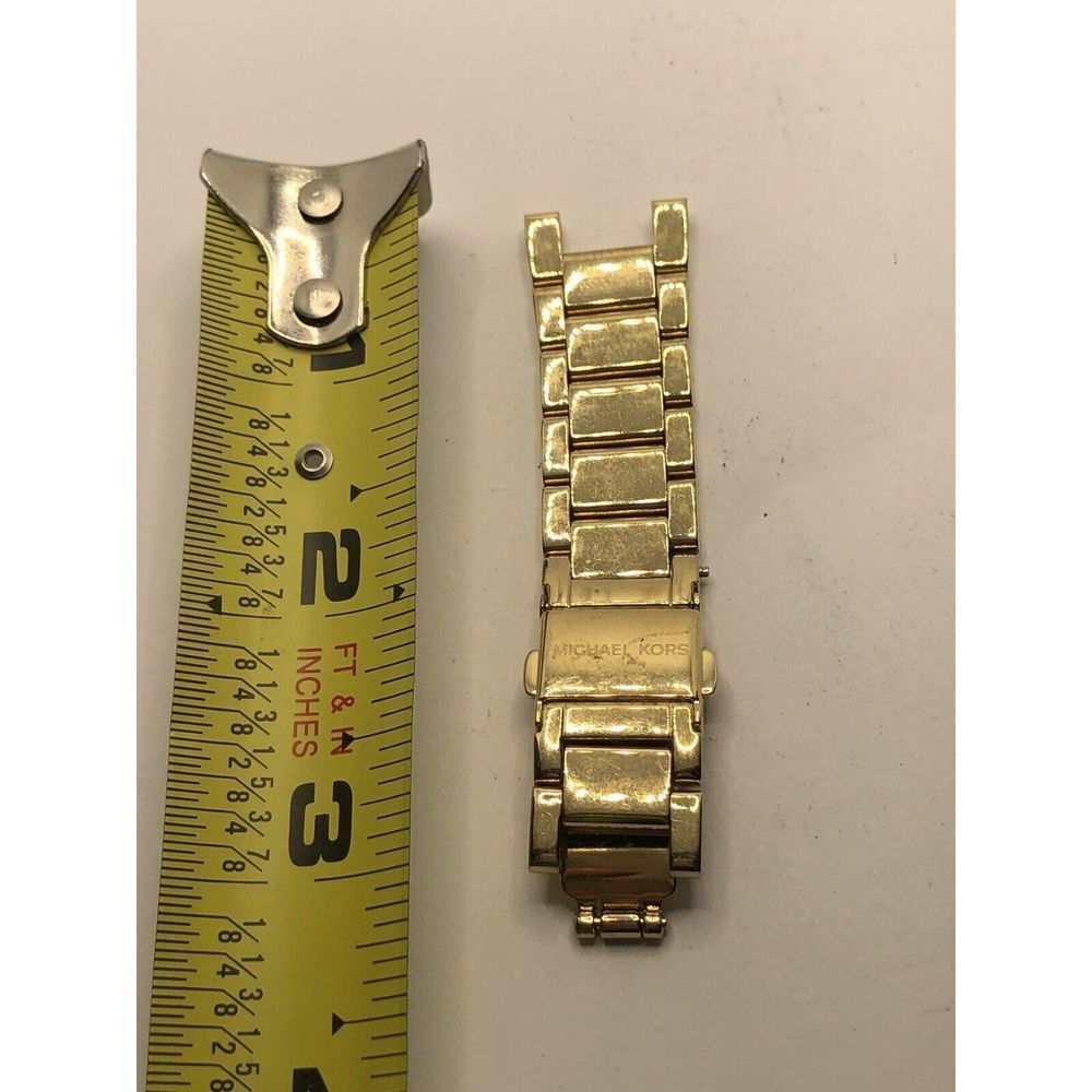 Michael Kors Watch Parts Half Band Links Gold With Clasp 16mm GY34